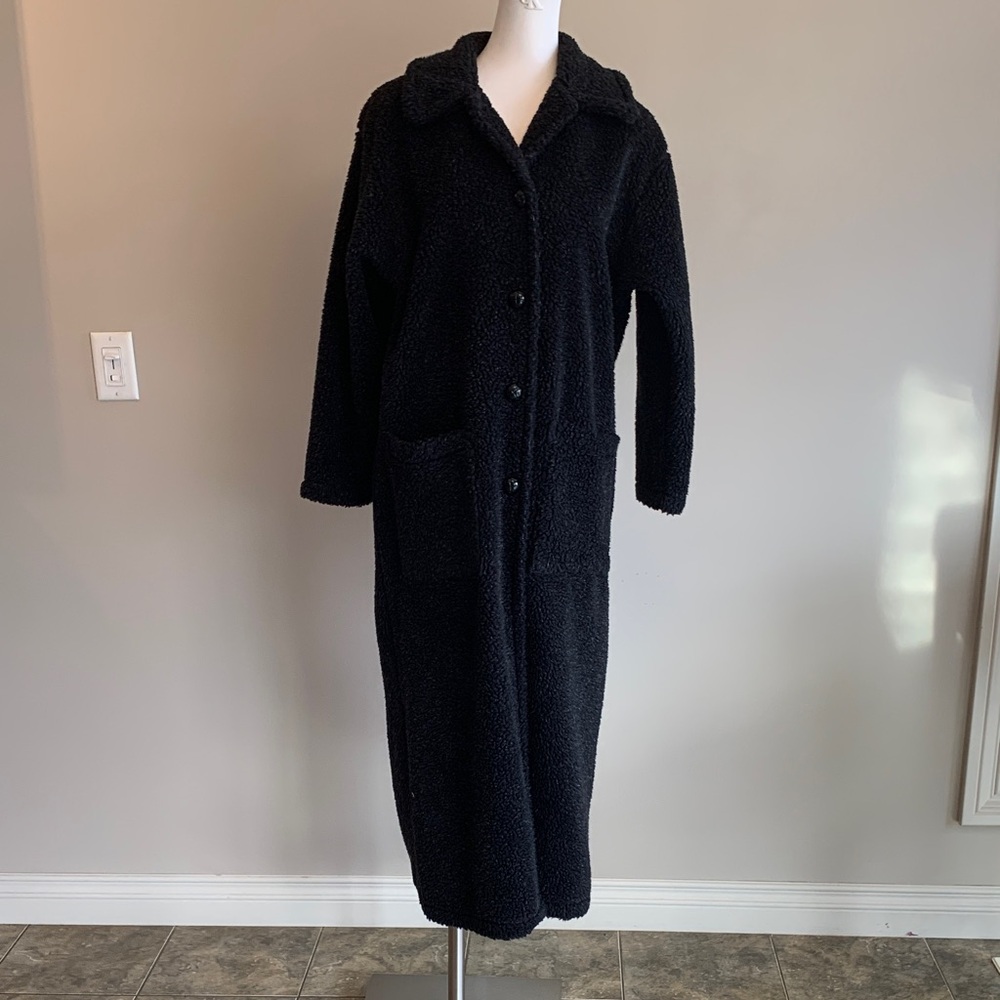 Cozy Black Teddy Jacket for Women